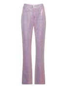 ROTATE Birger Christensen Sequin Straight Pants Rosa