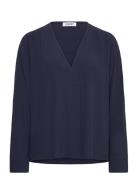 Esprit Casual Blouses Woven Marinblå