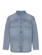 Lauren Women Denim Shirt Blå