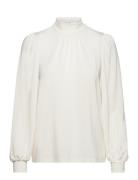 Selected Femme Slfsaya Ls High Neck Top Vit