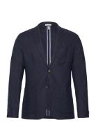 Tom Tailor Cotton Linen Blazer Marinblå