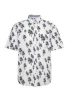 Tom Tailor Printed Cotton Linen Shirt Vit