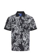 Jack & J S Jorlafayette Aop Ss Polo Svart