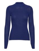 Gina Tricot Knitted Lurex Top Blå