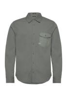 Denham Worker Reg Shirt Khaki Green