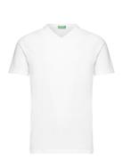 United Colors Of Benetton V Neck T-Shirt Vit