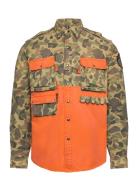 Polo Ralph Lauren Classic Fit Camo Utility Shirt Khaki Green