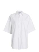 Calvin Klein Over Ss Cotton Shirt Vit