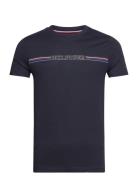 Tommy Hilfiger Stripe Chest Tee Blå