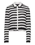 Tommy Jeans Tjw Crochet Stripe Cardigan Svart