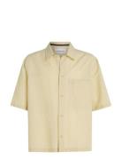 Calvin Klein Jeans Linen Ss Shirt Beige