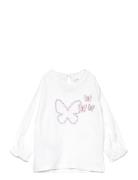 Mango Embroidered Butterflies T-Shirt Vit