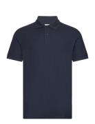 Mango 100% Cotton Pique Polo Shirt Marinblå