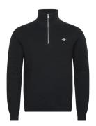 GANT Milano Knit Cotton Half Zip Blå