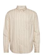 GANT Rel Slub Stripe Shirt Kräm