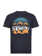 Superdry Great Outdoors Nr Graphic Tee Marinblå