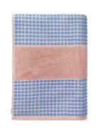 Check Håndklæde 70X140 Cm Soft Pink/Blå Home Textiles Bathroom Textile...