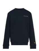 Lyle & Scott Script Crew Neck Sweatshirt Marinblå