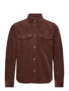 Les Deux Kody Heavy Corduroy Overshirt Brun