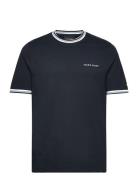 Lyle & Scott Embroidered Tipped T-Shirt Marinblå