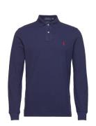 Polo Ralph Lauren Custom Slim Fit Mesh Polo Shirt Blå