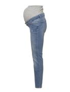 Mamalicious Mlarctic Slim Lb Jeans A. Cur Blå