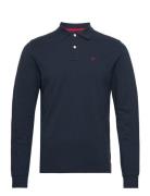 Hackett London Slim Fit Logo Ls Marinblå