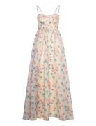 Malina Leonor Organza Maxi Dress Rosa