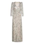 By Ti Mo Sequins Maxi Dress Silver