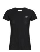 New Balance Jacquard Slim T-Shirt Svart