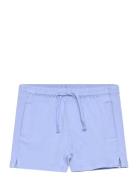 Mango Cotton Shorts With Elastic Waist Blå