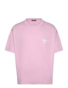 J. Lindeberg Tjorn Boxy Printed T-Shirt Rosa