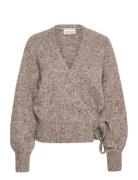 Cream Kiaracr Knit Wrap Blousen Beige