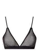 Understatement Underwear Mesh Triangle Bralette Svart