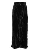 Gina Tricot Kirsten Velvet Trousers Svart