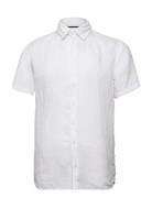 Sebago Linen Shirt Short Sleeve Vit