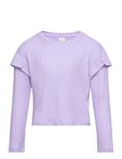 Lindex Sweater Soft With Frill Young Lila