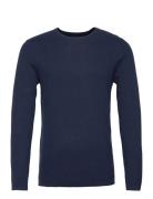 Tom Tailor Zigzag Structured Crewneck Marinblå