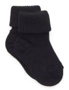 Mp Denmark Wool Rib Baby Socks Svart