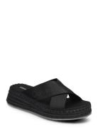 Calvin Klein Sporty Wedge Rope Sandal Mr Svart