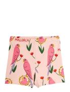 Mini Rodini Parrots Aop Shorts Rosa