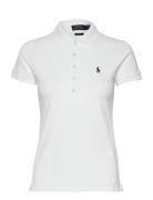 Polo Ralph Lauren Slim Fit Stretch Polo Shirt Vit