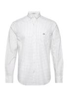 GANT Reg Micro Print Shirt Vit