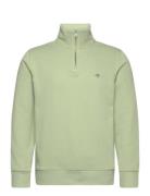 GANT Reg Shield Half Zip Sweat Grön