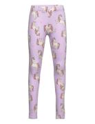 Lindex Leggings Br Aop Unicorn Lila