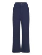 Lindex Trouser Cropped Cotton Blå