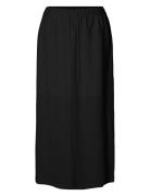 Selected Femme Slfviva Hw Ankle Skirt Noos Svart