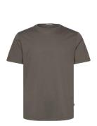 Lindbergh Black Mercerized Cotton Tee S/S Brun