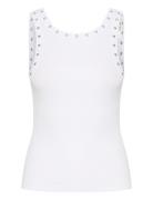 Gestuz Drewgz Eyelet Tank Top Vit