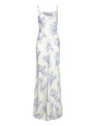 Malina Eliza Tie Back Slip Maxi Dress Blå